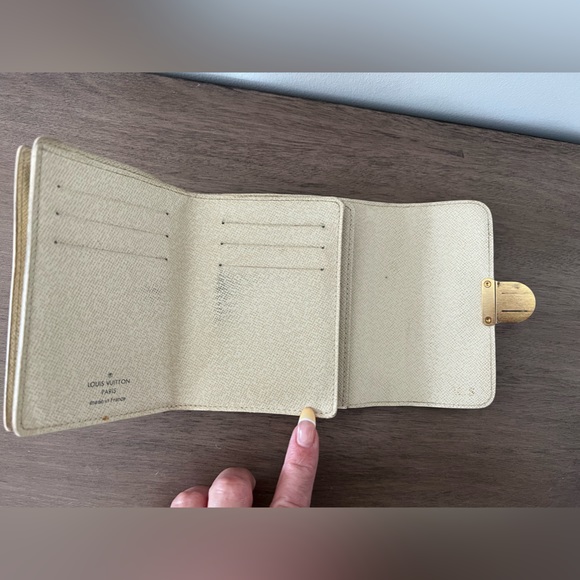 Louis Vuitton Damier Azur Trifold Joey Short Wallet on Chain w/insert! EUC - Picture 11 of 13